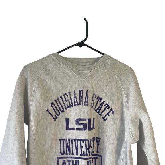 Rivalry‎ Threads Women's Size Medium Grey Louisiana State Crewneck Sweater - Picture 2 of 8